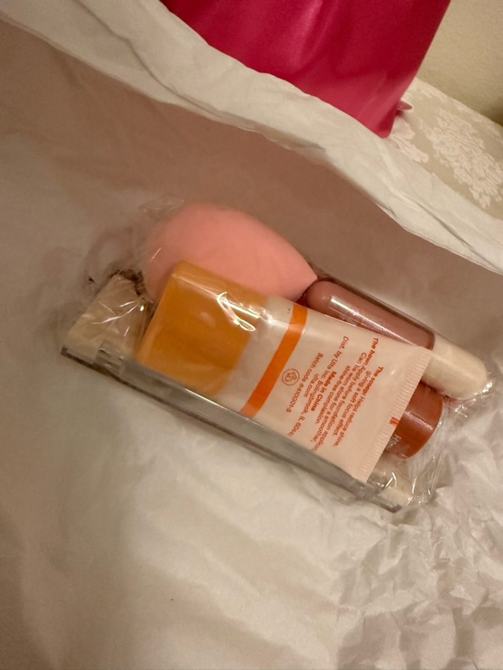 Travel Makeup Ulta Beauty with Pink Satin Cosmetic Pouch NWT - Picture 6 of 12